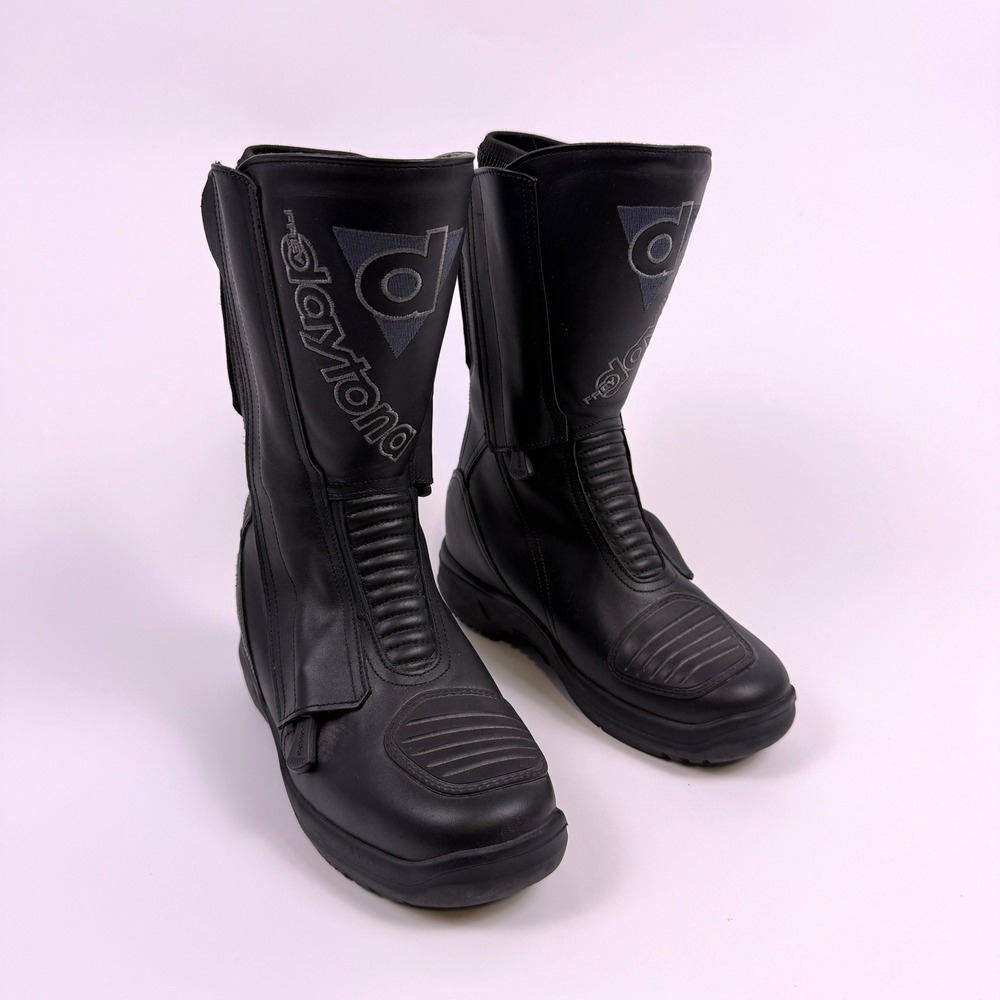 Daytona Lady Star GTX Boots Womens 38 Black Gore-Tex Leather Motorcycle Touring